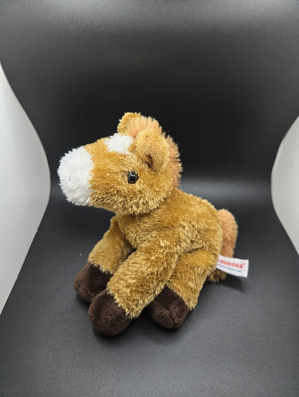 Aurora Plush Brown Horse with White Muzzle